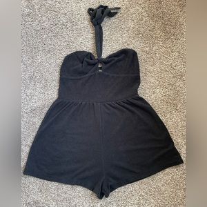 Target Women’s Black Terry Romper- Size S